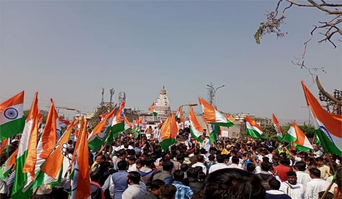 कृषि कानूनों के खिलाफ अजमेर में कांग्रेस ने किया पैदल मार्च