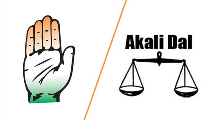 अकालीदल और कांग्रेस उम्मीदवार आपस में भिड़े