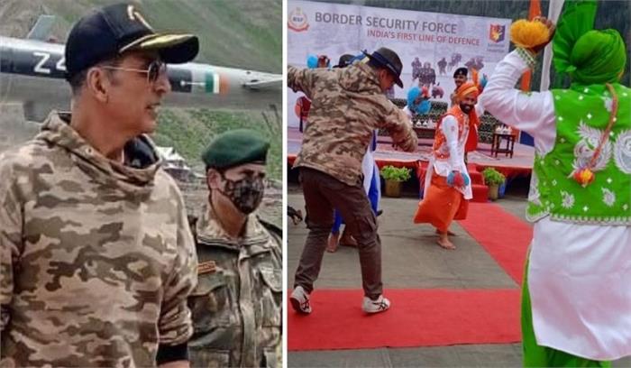 बांदीपुरा में नियंत्रण रेखा पर तैनात जवानों से अक्षय कुमार ने की मुलाकात