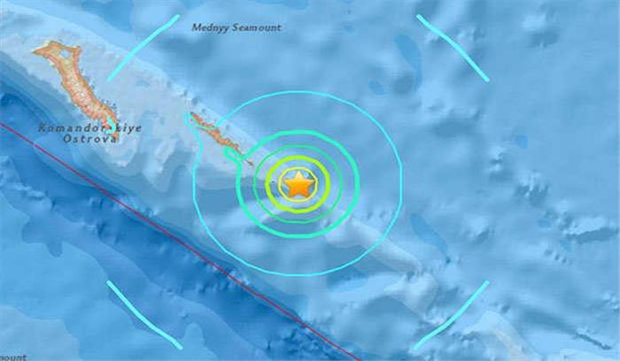 रूस के कमचटका प्रायद्वीप के बीच भूकंप झटके महसूस किए गए