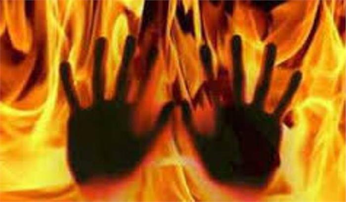 इलाहाबाद के हण्डिया इलाके में युवक को जिंदा जलाकर मारने का प्रयास