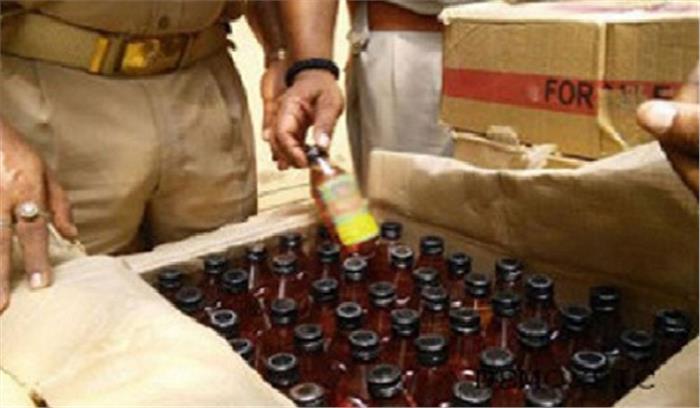 अलवर में 35 लाख की अवैध शराब जब्त की​​​​​​​