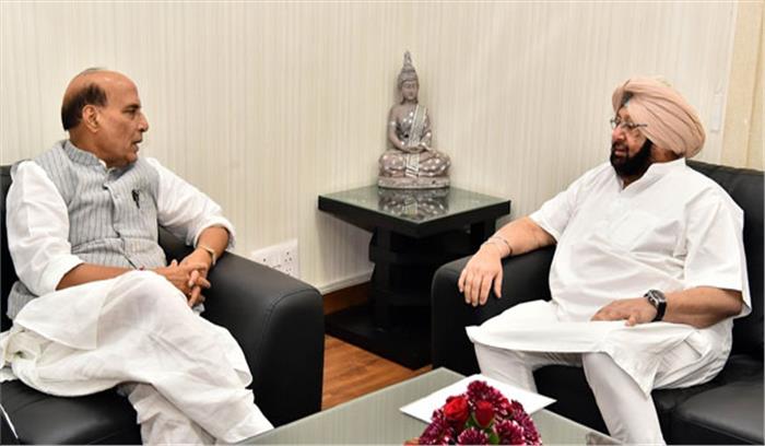 अमरिंदर ने राजनाथ से की मुलाकात, पंजाब में गड़बड़ी फैलाने के मुद्दे पर हुई बात