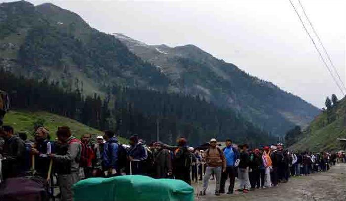 अमरनाथ तीर्थ यात्रा के लिए 528 तीर्थयात्रियों का जत्था रवाना अमरनाथ तीर्थ यात्रा के लिए 528 तीर्थयात्रियों का जत्था रवाना