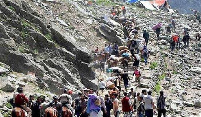 अमरनाथ यात्रा के लिए 590 श्रद्धालुओं का नया जत्था रवाना