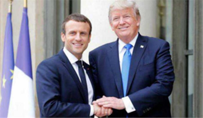 ट्रंप और मैक्रों ने ईरान मुद्दे पर चर्चा की