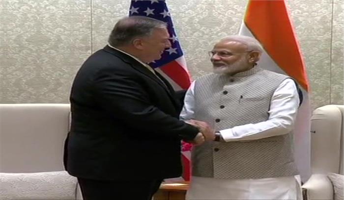 प्रधानमंत्री मोदी से मिले माइक पोम्पियो, आतंक और रक्षा सहित कई मुद्दों पर बात