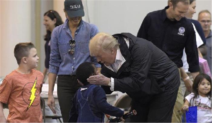 ट्रंप ने  टेक्सास का दूसरी बार दौरा किया