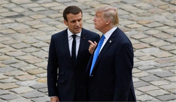 सीरियाई मुद्दे पर ट्रंप और मैक्रों ने फोन पर चर्चा की