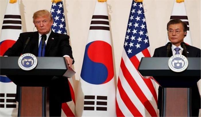 अमेरिका और दक्षिण कोरिया के वायु सैन्याभ्यास के खिलाफ प्रदर्शन शुरु