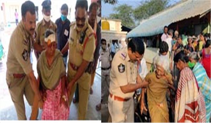 आंध्र प्रदेश पंचायत चुनाव में दिखा प्रदेश पुलिस की ओर से मानवीय एवं दयालु व्यवहार