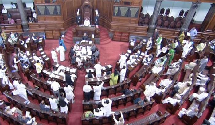 हंगामे के कारण राज्यसभा की कार्यवाही दो बजे तक स्थगित