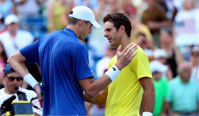 अमेरिकी ओपन के क्वार्टर फाइनल में जॉन इसनेर से होगा डेल पोट्रो का सामना