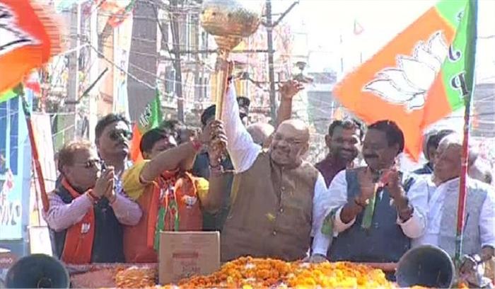 मप्र : शाह के रोड शो में उमड़ा हुजूम 500 लोगों ने ग्रहण की सदस्यता