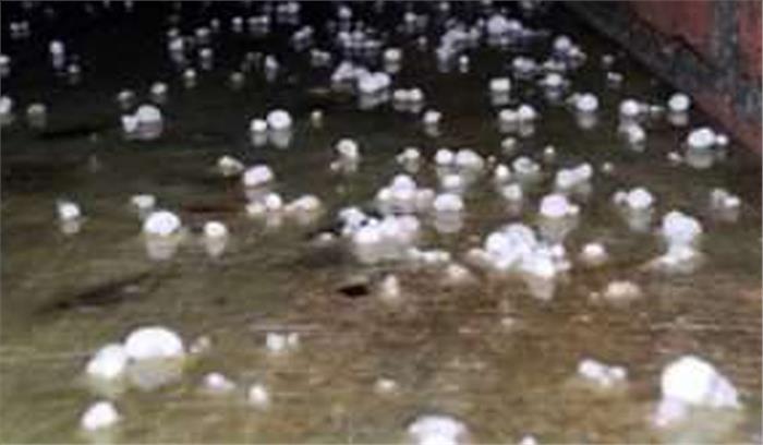 24 घंटे में आंधी और तूफान के साथ ओलावृष्टि होने का अनुमान जताया