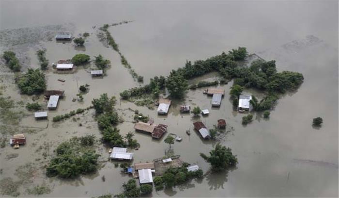 भूटान से पानी छोड़े जाने से असम में बाढ़ की स्थिति भयावह