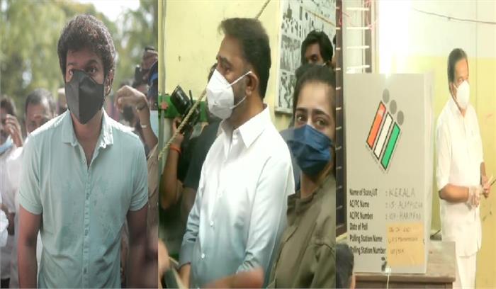 विधानसभा चुनाव: रजनीकांत, कमल हासन, पनीरसेलवम और स्टालिन ने किया मतदान