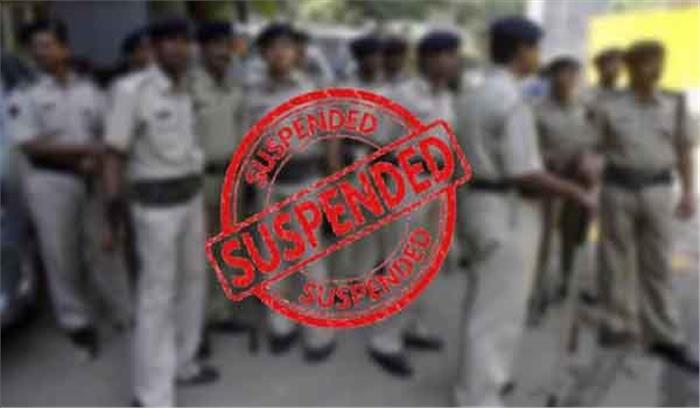 औरैया : ड्यूटी में लापरवाही बरतने पर चार पुलिसकर्मी निलंबित