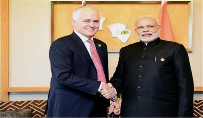 नरेंद्र मोदी ने टर्नबुल से शिखर वार्ता से पहले की मुलाकात