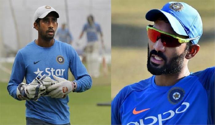 दिनेश कार्तिक ने ली  रिद्धिमान साहा की जगह 