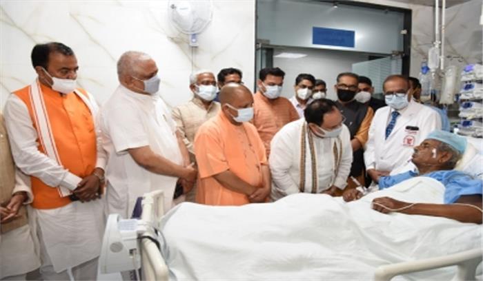 पूर्व मुख्यमंत्री कल्याण सिंह का हालचाल लेने नड्डा पहुंचे पीजीआई