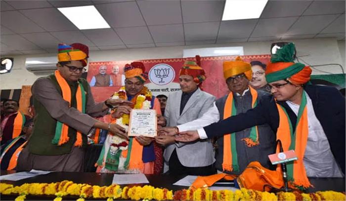 सतीश पूनिया राजस्थान भाजपा के निर्विरोध अध्यक्ष चुने गए