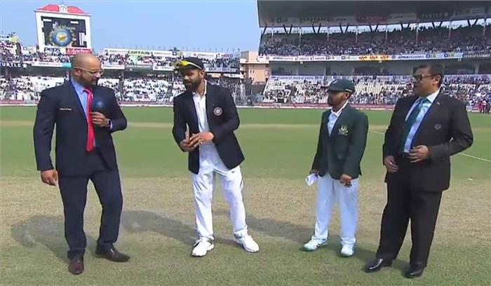 कोलकाता टेस्ट : ऐतिहासिक टेस्ट में बांग्लादेश ने टॉस जीता, बल्लेबाजी का फैसला