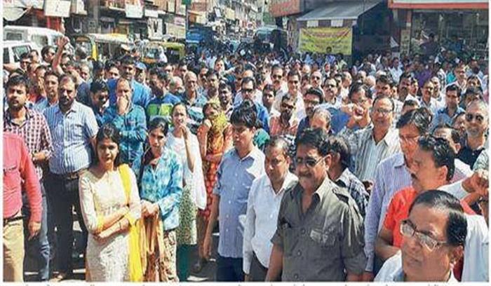 राजस्थान में अधिकारी और कर्मचारी हड़ताल पर रहे