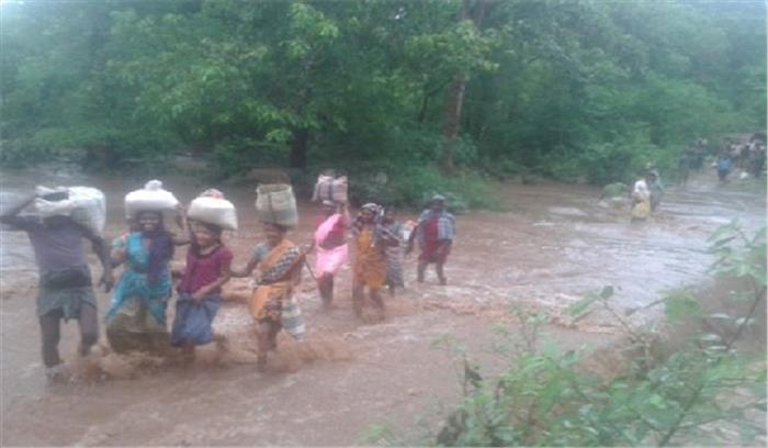 बस्तर में मूसलाधार बारिश