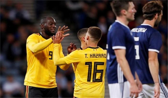 दोस्ताना मुकाबले में बेल्जियम ने स्कॉटलैंड को 4-0 से हराया