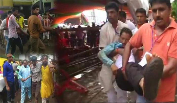 बंगाल : मोदी की रैली में पंडाल गिरा, 24 घायल