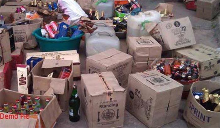 कैमूर में 1000 कार्टन विदेशी शराब बरामद