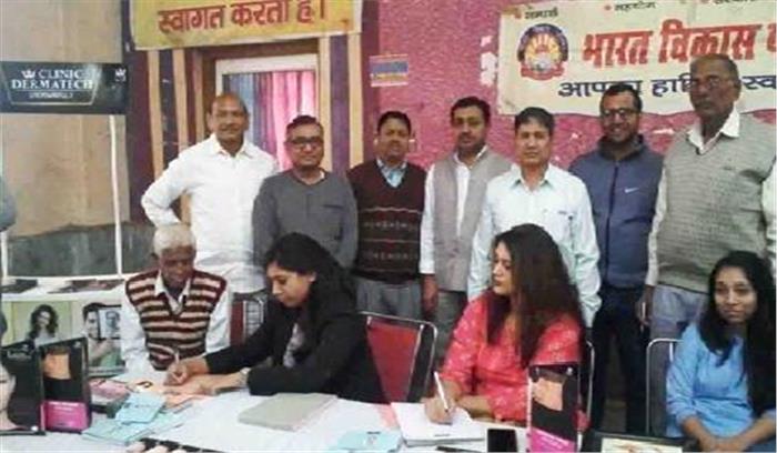 लक्ष्मी नारायण मंदिर प्रांगण में आयोजित जांच शिविर