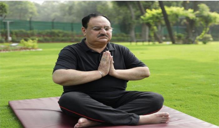 जेपी नड्डा ने अंतर्राष्ट्रीय योग दिवस पर देशवासियों को दी शुभकामनाएं