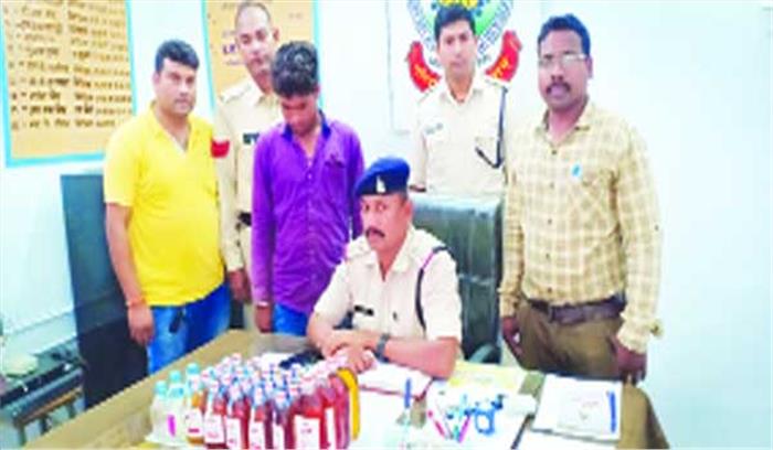 अवैध रूप से शराब बिक्री करने वाले पर की गई कार्रवाई