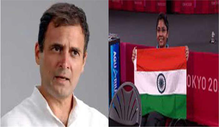 भाविना पटेल के सिल्वर मेडल जीतने पर राहुल गांधी ने दी बधाई