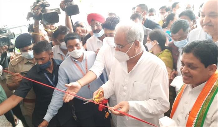 भूपेश ने किया मल्टी लेवल पार्किंग का लोकार्पण