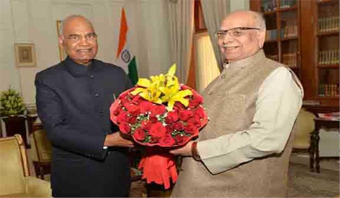 बिहार के राज्यपाल लालजी टंडन ने राष्ट्रपति से की मुलाकात