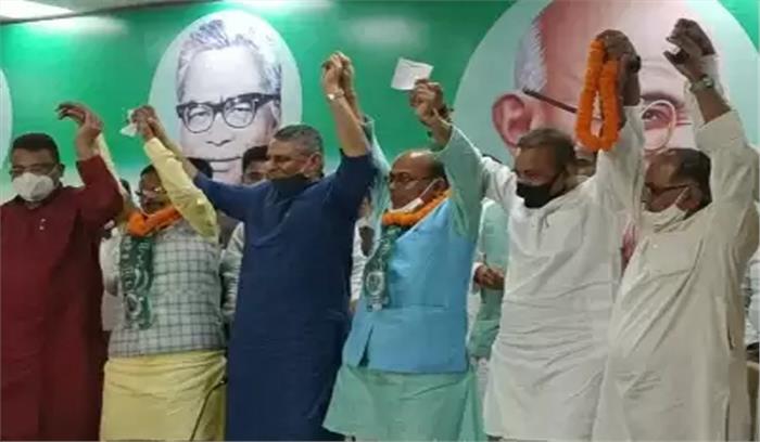 बिहार : जदयू में शामिल हुए पूर्व मंत्री मुनेश्वर चौधरी व राजेश राम