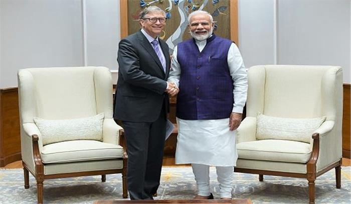 बिल गेट्स ने प्रधानमंत्री मोदी से की मुलाकात ​​​​​​​
