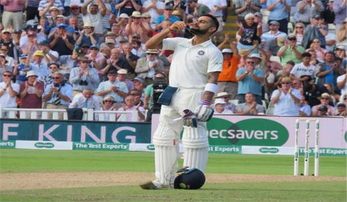 बर्मिघम टेस्ट : कोहली का शतक, भारत 274 रनों पर सिमटी