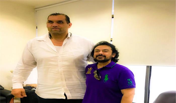 गायक अदनान सामी ने की ग्रेट खली से मुलाकात