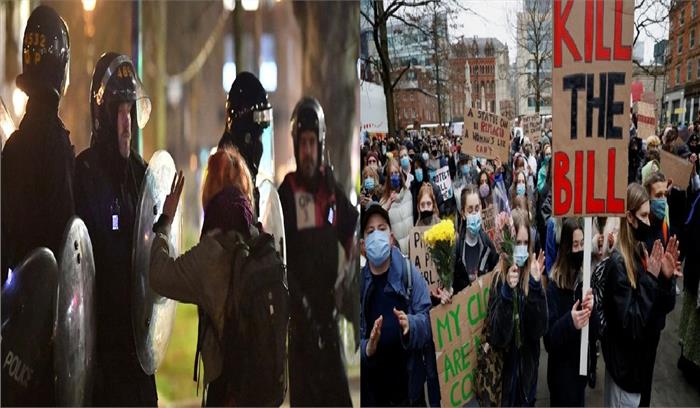 ब्रिस्टल में किल द बिल विरोध प्रदर्शन के बाद 14 लोग गिरफ्तार