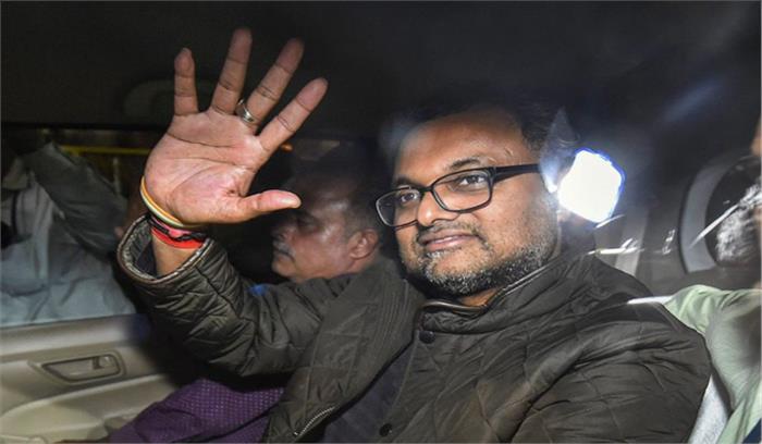 आएनएक्स मीडिया मामले में सीबीआई ने कार्ति की 9 और दिन की हिरासत मांगी