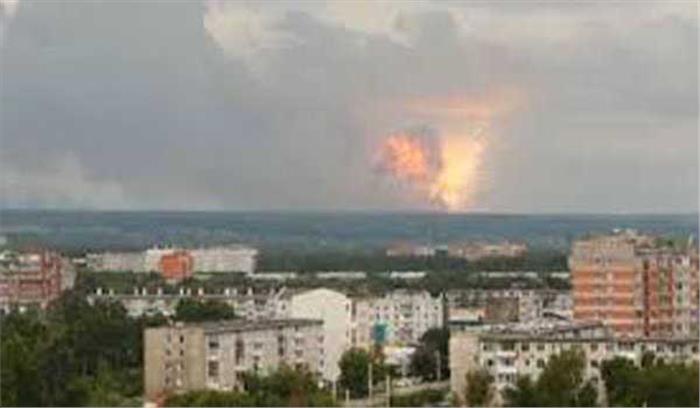 रूस के अचिंस्क में सैन्य डिपो में आग लगने से 12 घायल