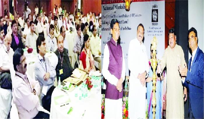 लघु वनोपजों के संग्रहण प्रसंस्करण राष्ट्रीय कार्यशाला में छत्तीसगढ़ मॉडल की जमकर तारीफ