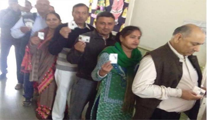 हरियाणा: नगर निगम चुनाव के लिए मतदान जारी