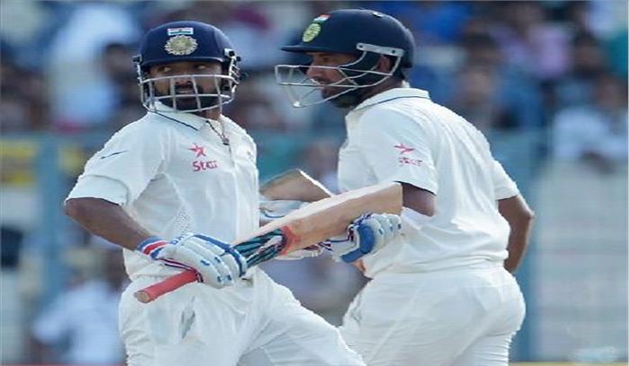 कोलंबो टेस्ट : पुजारा, रहाणे की शतकीय साझेदारी से भारत मजबूत