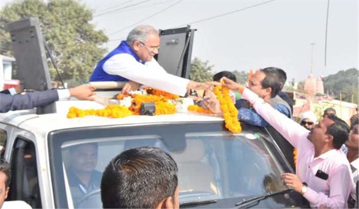 छग : मुख्यमंत्री भूपेश क्षेत्र की जनता से मिलने पाटन पहुंचे