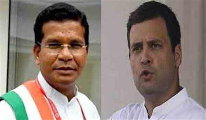 मोहन मरकाम की राहुल गांधी से मुलाकात